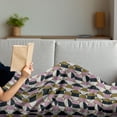 thumbnail image 3 of Retro Soft Flannel Fleece Blanket, Bauhaus Style Abstract Geometric Pattern with Contrast Circles Squares and Rectangles, Cozy Plush for Indoor and Outdoor Use, 50" x 70", Multicolor, by Ambesonne, 3 of 5