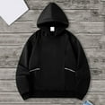 thumbnail image 1 of MHFRRA Sudadera con Capucha y Cremallera para Hombre, Estilo Urbano, Holgada, Informal, para Uso Diario y Comodidad Negro, 1 of 5