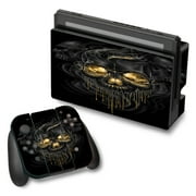 Skins Decals For Nintendo Switch Vinyl Wrap / Golden Skull, Glowing Skeleton