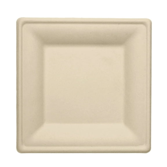 6 Inch Square Plates | Tree-Less™ Compostable Molded Fiber