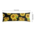 thumbnail image 6 of Boho Sunflower Body Pillow Cover – Soft & Breathable, Hidden Zipper, 20"x54", Vintage Floral Print with Butterflies & Bees – Gift for Side Sleepers, Pregnancy, Farmhouse Decor, 6 of 7