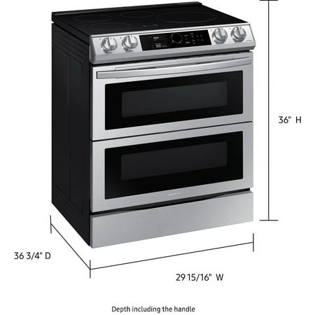 Samsung - 6.3 cu. ft. Slide-In Induction Range with WiFi, Flex Duo™, Smart Dial & Air Fry - Stainless steel