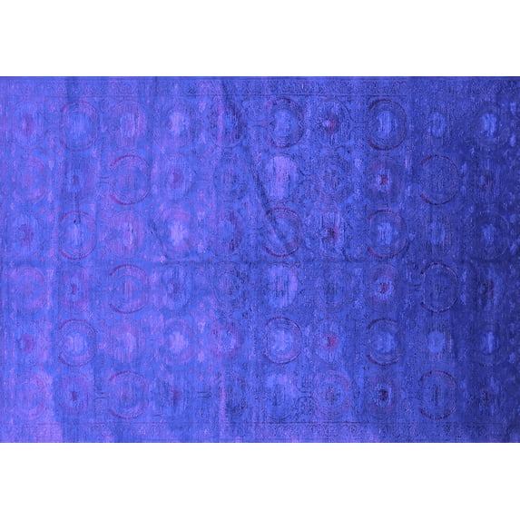 Ahgly Company Indoor Rectangle Oriental Purple Industrial Area Rugs, 6' x 9'