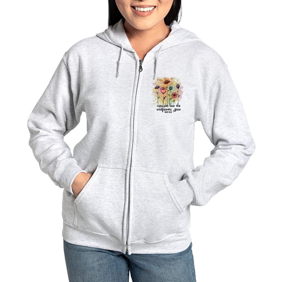 CafePress - Wildflowers Women's Zip Up Hoodie - Women's Zip Hoodie