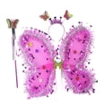 thumbnail image 4 of Disfraz de mariposa para niñas, accesorio creativo para baile, cumpleaños. rosa roja, 4 of 7