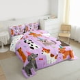 thumbnail image 3 of Homewish Cartoon Dogs 3 Pieces Queen Comforter Set for Preppy Children Kids,Happy Birthday Ultra Soft Bedding Sets,Kawaii Animal Pet Bedding Comforter Set,Microfiber Bedroom Decor,Reversible, 3 of 8