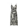 thumbnail image 1 of Ropa Playa Ocean Pacific para Mujer Vestido Largo Olanes Cuello V Sin Manga Elastico Hojas Negro Talla G, 1 of 4
