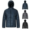 thumbnail image 4 of Lovskoo 2024 Mens Winter Coats Quilted Jacket Hooded Lightweight Padded Jacket Thick Warm Waterproof Coat Gray, 4 of 4