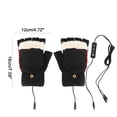 thumbnail image 3 of Penkiiy Heated Mittens for Women Smart USB Charge Winter Cold Protection Warmth Heating Plush Gloves Washable Temperature Adjusted With Button Black Mittens, 3 of 7