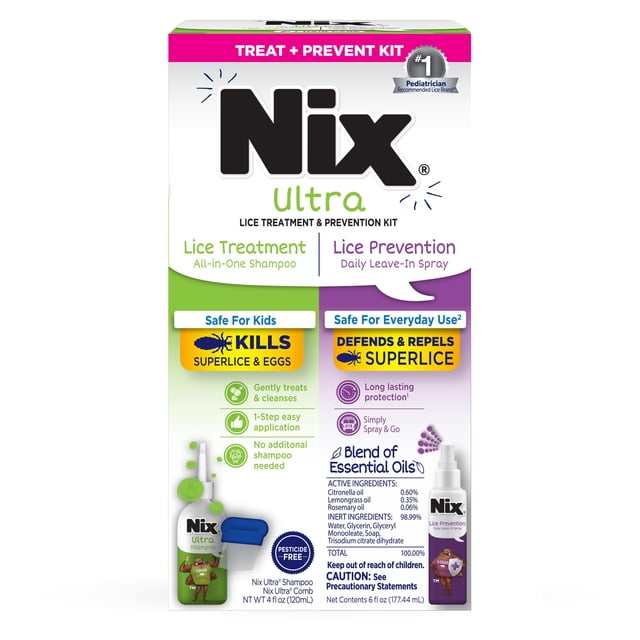 Kit de tratamiento y prevención de piojos Nix con champú 120 ml