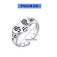 thumbnail image 3 of Emotional Heartbroken Expression Rings Comfortable Wear Sturdy Alloy Comfort Fit Jewelry for Teens Trendy Gifts Ideas, 3 of 8