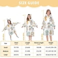 thumbnail image 4 of FORMRS Wearable Blanket Hoodie with Sleeves for Kids Cozy Flannel Sweatshirt, Cute Animal, 4 of 7