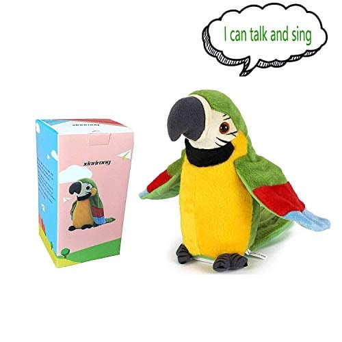 upgrade newest talking parrot repeats what you say with cute voice