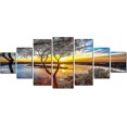thumbnail image 2 of (a) Imagen grande enmarcada de Sunrise Sunrise, impresiones en lienzo, imagen de patrón moderno, decoración artística de pared envuelta en camilla, 2 of 4