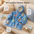 thumbnail image 4 of Kids Glow in The Dark Hooded Blanket Hoodie, Oversized Wearable Blanket for Boys & Girls Flannel Fleece One Size Purple D0P, 4 of 7