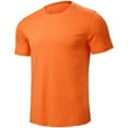 thumbnail image 2 of BXINGOHAI Men's Summer Solid Color Casual Loose Short Sleeved Round Neck T-Shirt Sale Orange,S, 2 of 6