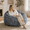 Gray, variant on Sanae Adult Single Lazy Sofa, Space-Saving, for Reading & Leisure, Living Room, Bedroom, Dorm & Office, Gray