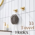 thumbnail image 3 of KOKOSIRI Bath Towel Hook Wall Mount Square Robe Hook Coat Hook, Bathroom Kitchen Garage Heavy Duty Wall Mounted, SUS 304 Stainless Steel, Brushed Gold, B1016BG-P2, 3 of 9