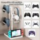 thumbnail image 2 of Controller Stand, 2-Tier Desktop Controller Bracket, Controller Storage Case, Game Controller Storage Case Headphone Hanger for All Universal Gaming P, 2 of 5