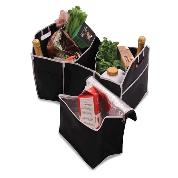 FB Jewels Black Poly Collapsible Trunk Organizer w/Cooler