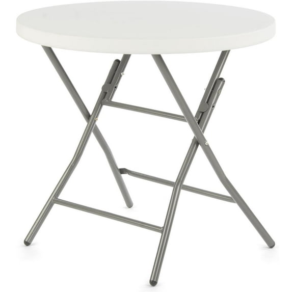 Folding Round Cafe Table, 31.5" Wide Surface, 29" Tall, Portable (Steel, HDPE) (CAFE315)