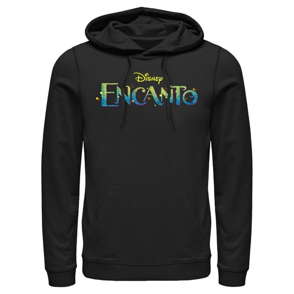 Men's Encanto Colorful Logo  Pull Over Hoodie Black Small