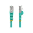 thumbnail image 2 of StarTech.com 2ft LSZH CAT6a Ethernet Cable, Aqua, 10 Gigabit Snagless RJ45 100W PoE Patch Cord, CAT 6A 10GbE 27AWG S/FTP Network Cable w/Strain Relief, Fluke Tested/ETL - Low Smoke Zero Halogen Category 6A (NLAQ-2F-CAT6A-PATCH) - Patch cable - RJ-45 (M) to RJ-45 (M) - 2 ft - S/FTP - CAT 6a - IEEE 802.3bt - halogen-free, molded, snagless, stranded - aqua, 2 of 5