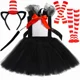 thumbnail image 2 of Disfraz de gato con sombrero de Dr. Seuss con tutú para niña, disfraz de Halloween, carnaval, fiesta, ropa elegante, vestidos de tul de gato negro para niña, 2 of 5