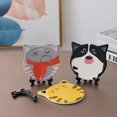 thumbnail image 2 of Posavasos creativo con forma de gato, posavasos absorbente de corcho, linda mascota, regalo creativo de dibujos animados, 2 of 3