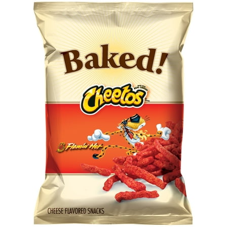 Pack of 2 Cheetos Baked Flamin' Hot Cheese-Flavored Snacks, 7.6 oz (Package May Vary)