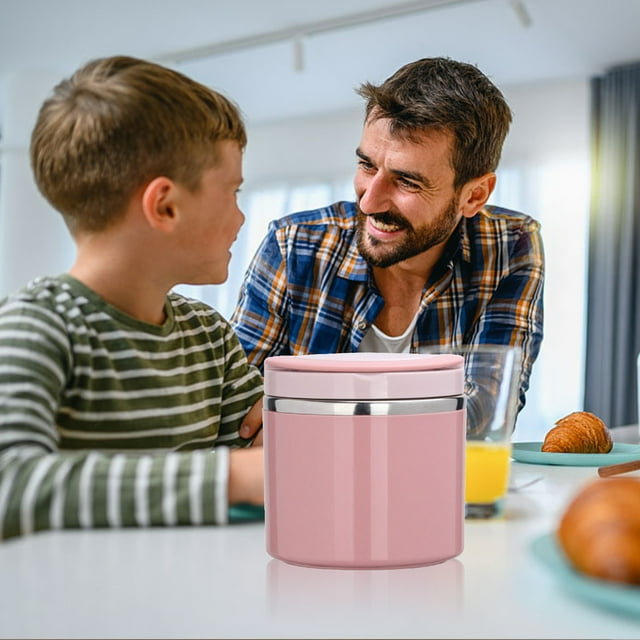 TIMIFIS Tasse à Soupe Récipient Chaud avec Poignée, Récipient Alimentaire Chauffant en Acier Inoxydable 1000ml, Récipient Alimentaire, Récipient pour Garder au Chaud, Tasse de Petit-Déjeuner, Bol à Soupe Gadgets de Cuisine
