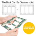 thumbnail image 4 of Yayeee Rocker Switch Wall Plate 3-Gang 6.5"x4.6" Home Decorative Outlet Cover, Green Wave Pattern, 4 of 6
