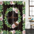 thumbnail image 2 of Spring Botanical Shower Curtain, Waterproof Shower Curtains for Bathroom, Garden Birds Floral Leaves Brown Wood Washable Fabric Bathtub Curtain Set Bath Decor with 12 Hooks Extra Long 72"x96", 2 of 8