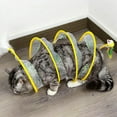 thumbnail image 4 of tssuouriy Portable Foldable Indoor Cat Tunnel S Type Spring Toy Playing Tent Durable and Entertaining Yellow L Mouse 1Set, 4 of 6