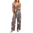 thumbnail image 2 of Zedker Soft Silk Pajamas for Women Set Tank Top Pj Sets ,2 Piece Lounge Set | Satin Womens Pajama Sets Sleeveless Loungewear Long Pants Sleepwear Cami Pjs Set Coffee L, 2 of 5