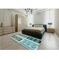 thumbnail image 4 of Ahgly Company Indoor Rectangle Patterned Blue Lagoon Blue Area Rugs, 5' x 8', 4 of 6