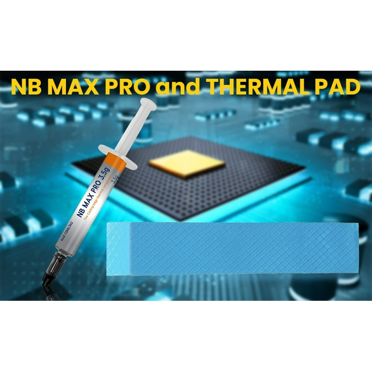 Nab Cooling Thermal Pad 15 W/mK, 90x50x Heat Resistance, Non-Conductive,  High-Temperature Resistance, Silicone Thermal Pads for Laptop, Heatsink,  GPU