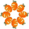 thumbnail image 3 of Fluffy Wool Felt Carrots Craft Decor Accessories for Clothing Hats Needle Felting Projects 8pcs, 3 of 5