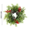 thumbnail image 3 of Christmas Candle Rings with Red Berries and Pine Cones,for Table Centerpiece,Candle Holder Ring for Holiday Decor,Small Wreath Candle Ring for Xmas Festival Home Decoration, Wall Door Window Decor, 3 of 6