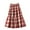 Red, variant on Women’s Fall Winter Maxi Skirts Elastic High Waisted Plaid A-Line Long Skirt Tiered Ruffle Flannel Skirts Blue One Size