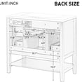 thumbnail image 3 of 36" Black - Adjustable Shelf and Drawers - Bathroom - Maximize Storage Efficiency, 3 of 6