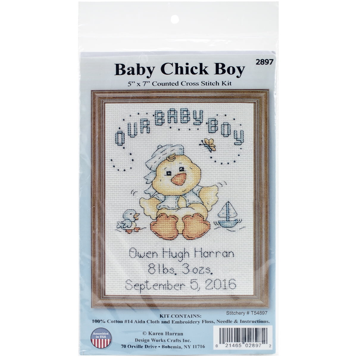 Design Works BABY DEER BIRTH ANNOUNCEMENT Stamped Cross Stitch 11" x 14" Design Works BABY DEER BIRTH ANNOUNCEMENT Stamped Cross Stitch 11" x 14"