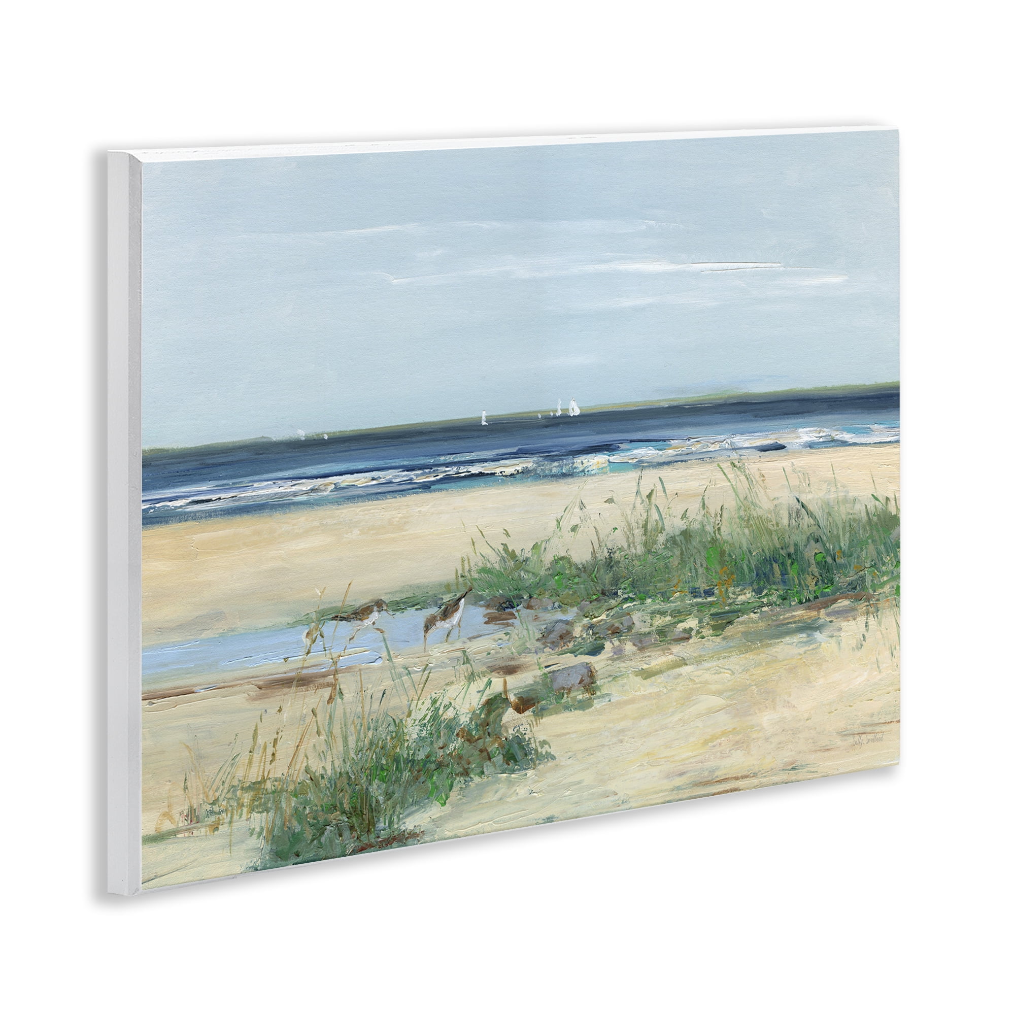 Stupell Industries Beach Marsh Sandpipers Wall Plaque Art, design by Sally Swatland