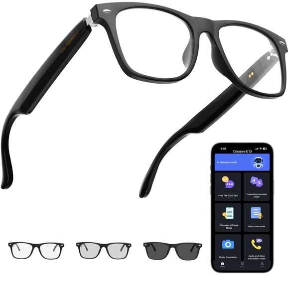 Gafas Inteligentes Giwbeiv, Traductor AI 164 Idiomas, Bluetooth
