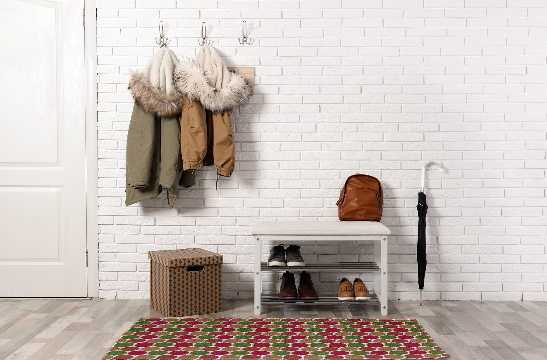 Simply Daisy 3' x 5' Burnt Orange Geometric Rug