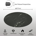 thumbnail image 4 of 28 Inch Round Tempered Glass Table Top, Round Black Glass Desktop with Marble Design, 3/10 Inch Thick Tempered Glass, DIY Replacement and Cover Desktop for Dining Table, Coffee Table, Office Table, 4 of 8