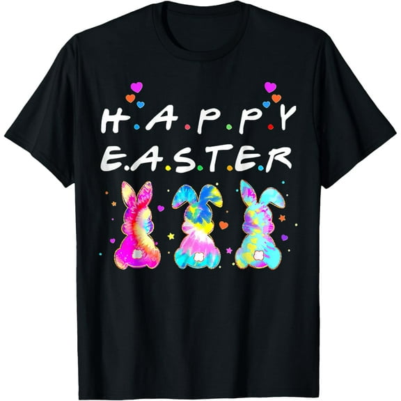 Cute Bunny Happy Easter Womens T-Shirt100% cotton
