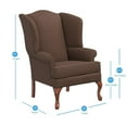 thumbnail image 6 of Pemberly Row Brown Fabric Traditional Wing Back Accent Chair, 6 of 7