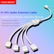 thumbnail image 5 of COOLMOON White 30CM 5V 3Pin ARGB Extension Cable Adapter 1 to 1 2 3 4 Spliter for Fan Motherboard AURA RGB LED SYNC for MSI ASUS, 5 of 5