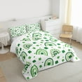 thumbnail image 3 of Manfei Four Leaf Clover Bedding Comforter Set,Abstract bohemian Rainbow Twin Comforter Sets,St.Patrick Day Bedding Set For Kids,Luxury Bedroom Decor Reversible,2 Pieces, 3 of 8